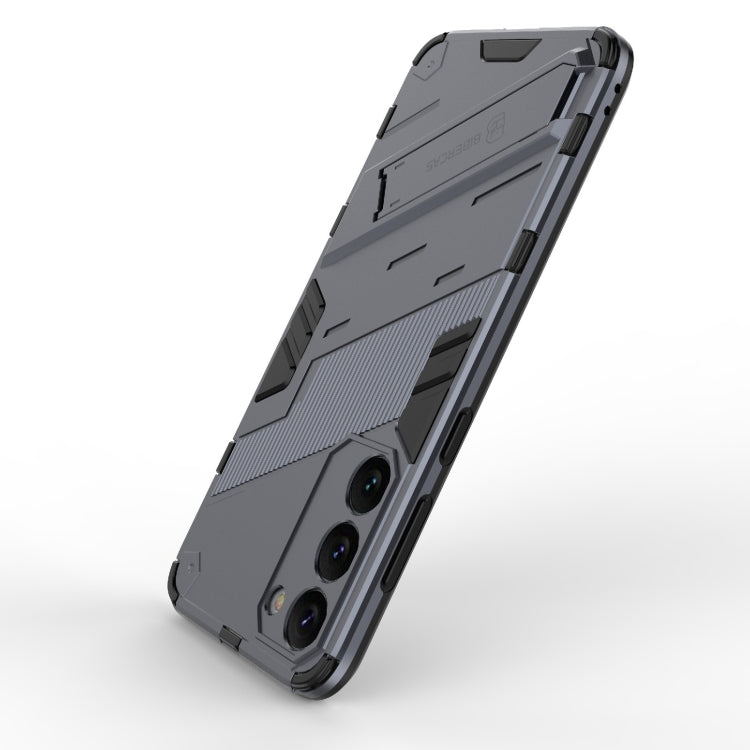 For Samsung Galaxy S23+ 5G Punk Armor 2 in 1 PC + TPU Shockproof Phone Case with Invisible Holder(Grey)