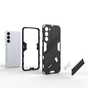 For Samsung Galaxy S23+ 5G Punk Armor 2 in 1 PC + TPU Shockproof Phone Case with Invisible Holder(Grey)