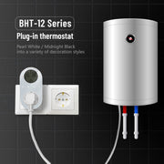 BHT12-C Plug-in LCD Thermostat Without WiFi, EU Plug(Blue)