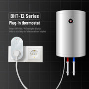 BHT12-E Plug-in LED Thermostat Without WiFi, EU Plug(Black)