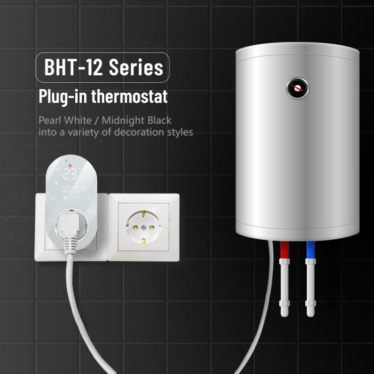 BHT12-EW Plug-in LED Thermostat With WiFi, EU Plug(Black)