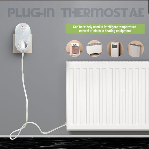BHT12-EW Plug-in LED Thermostat With WiFi, EU Plug(Black)