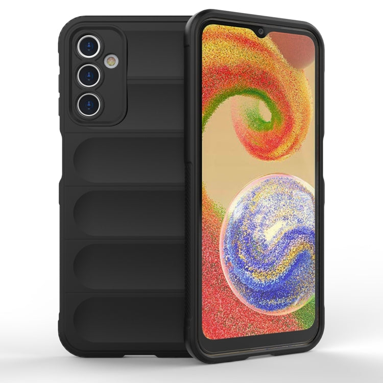 For Samsung Galaxy A14 5G Magic Shield TPU + Flannel Phone Case(Black)