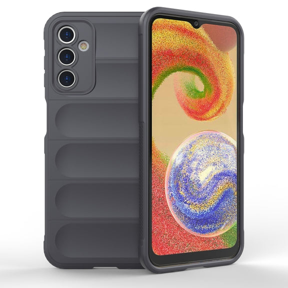 For Samsung Galaxy A14 5G Magic Shield TPU + Flannel Phone Case(Dark Grey)
