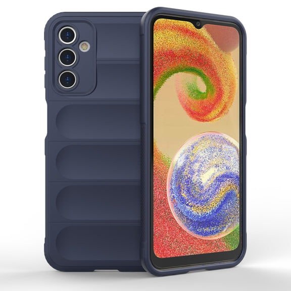 For Samsung Galaxy A14 5G Magic Shield TPU + Flannel Phone Case(Dark Blue)