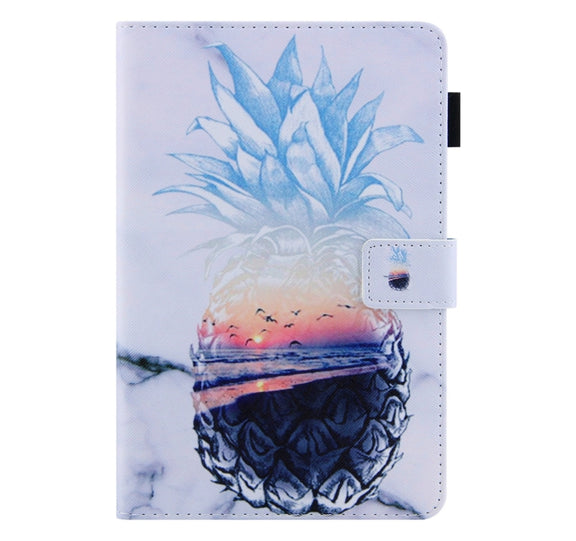 For iPad 2025 / 2022 Colored Drawing Leather Smart Tablet Case(Ocean Pineapple)