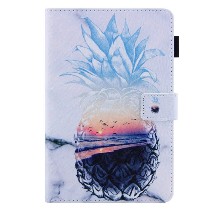 For iPad 2025 / 2022 Colored Drawing Leather Smart Tablet Case(Ocean Pineapple)