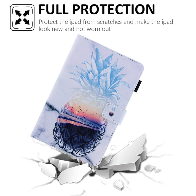 For iPad 2025 / 2022 Colored Drawing Leather Smart Tablet Case(Ocean Pineapple)