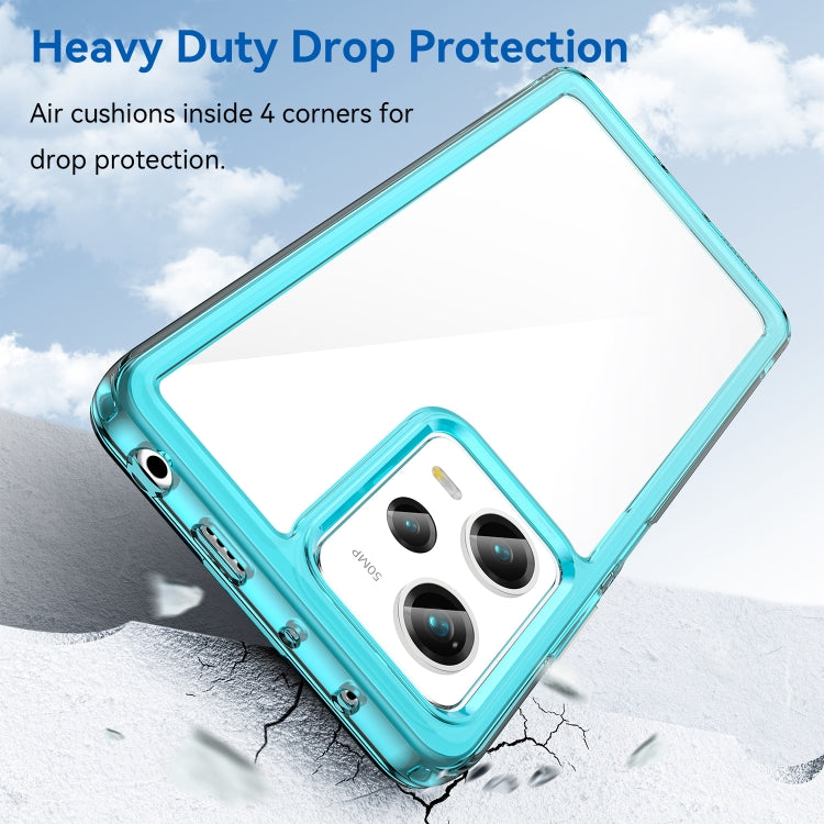 For Xiaomi Redmi Note 12 Pro 5G China Colorful Series Acrylic + TPU Phone Case(Transparent Blue)