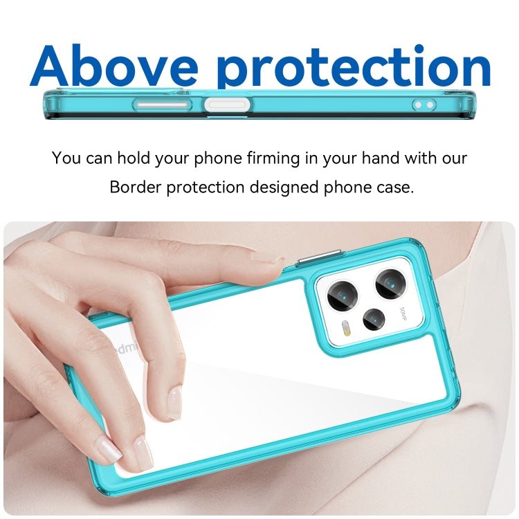 For Xiaomi Redmi Note 12 Pro 5G China Colorful Series Acrylic + TPU Phone Case(Transparent Blue)
