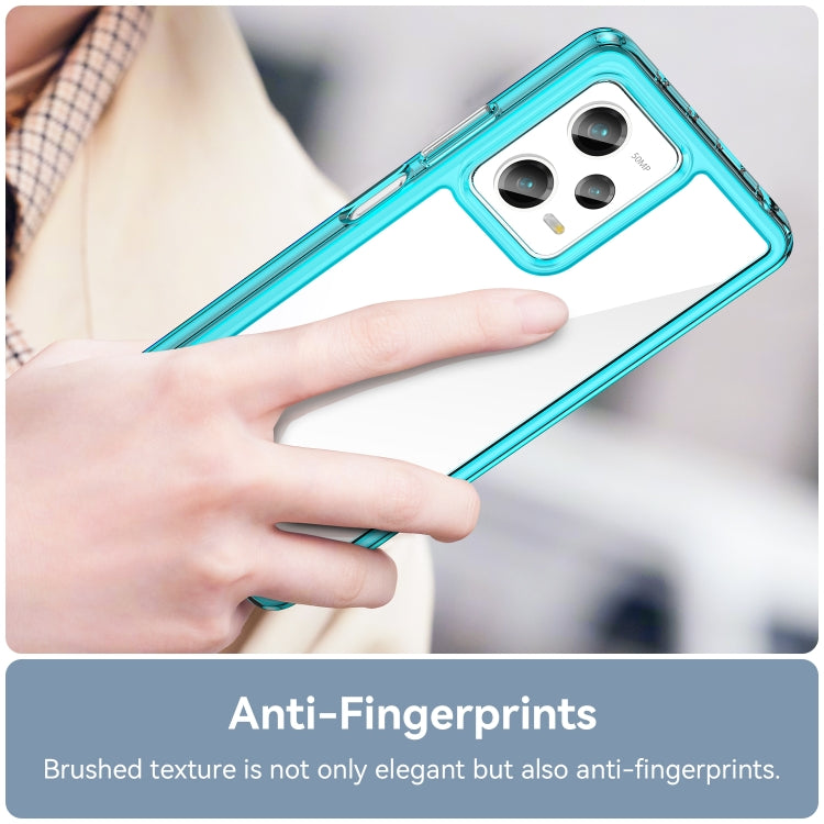 For Xiaomi Redmi Note 12 Pro 5G China Colorful Series Acrylic + TPU Phone Case(Transparent Blue)