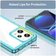For Xiaomi Redmi Note 12 Pro 5G China Colorful Series Acrylic + TPU Phone Case(Transparent Blue)
