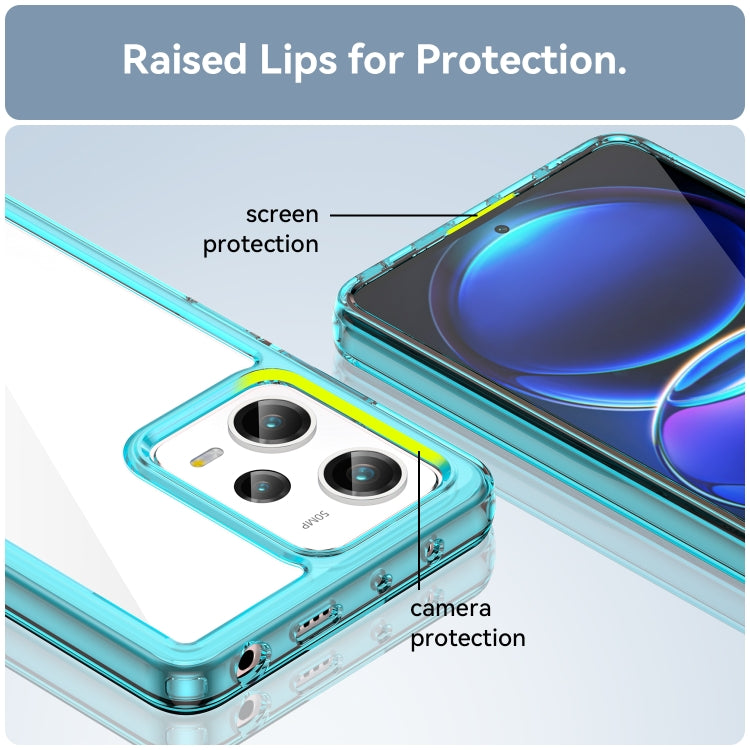For Xiaomi Redmi Note 12 Pro 5G China Colorful Series Acrylic + TPU Phone Case(Transparent Blue)