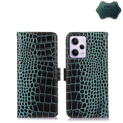 For Xiaomi Redmi Note 12 Pro 5G China Crocodile Top Layer Cowhide Leather Phone Case(Green)
