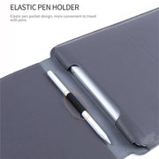 For MacBook 12 / 14 inch PU Leather 4 in 1 Laptop Bag with Functional Bracket(Space Gray)