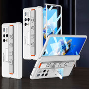 For Huawei Mate X2 GKK Magnetic Hinge Integrated Phone Case with Wrist Strap(White)