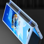 For Huawei Mate X2 GKK Magnetic Hinge Integrated Phone Case with Wrist Strap(Blue)
