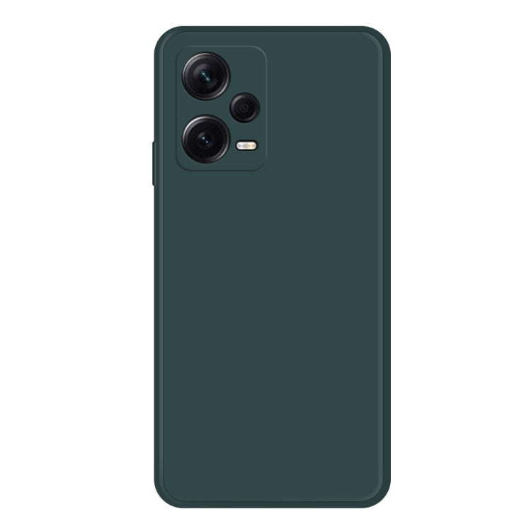 For Xiaomi Redmi Note 12 Pro+ China Imitation Liquid Silicone Straight Edge Phone Case(Dark Green)