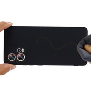 For Motorola Edge 30 Fusion / S30 Pro Pure Color Liquid Silicone Shockproof Phone Case(Black)