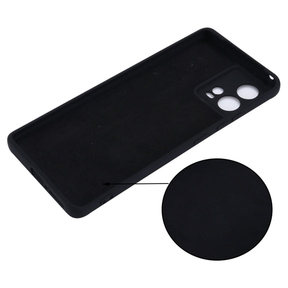 For Motorola Edge 30 Fusion / S30 Pro Pure Color Liquid Silicone Shockproof Phone Case(Black)