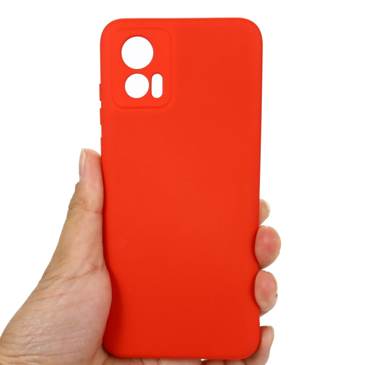 For Motorola Edge 30 Lite 5G / 30 Neo 5G Pure Color Liquid Silicone Shockproof Phone Case(Red)