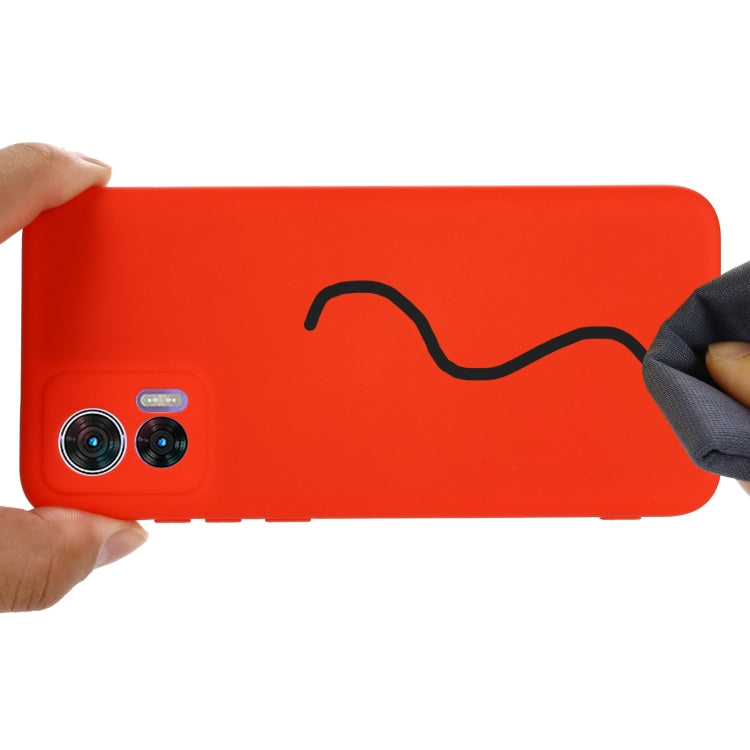 For Motorola Edge 30 Lite 5G / 30 Neo 5G Pure Color Liquid Silicone Shockproof Phone Case(Red)