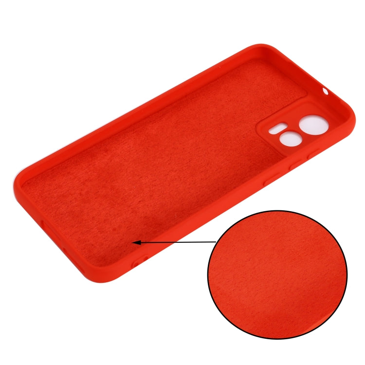 For Motorola Edge 30 Lite 5G / 30 Neo 5G Pure Color Liquid Silicone Shockproof Phone Case(Red)