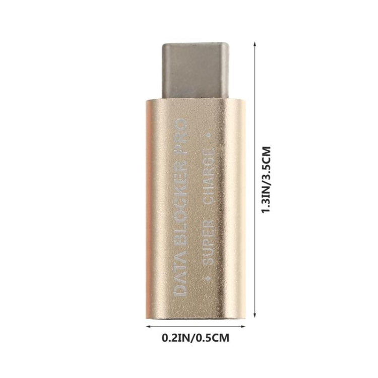 GE07 USB-C / Type-C Data Blocker Fast Charging Connector(Grey)