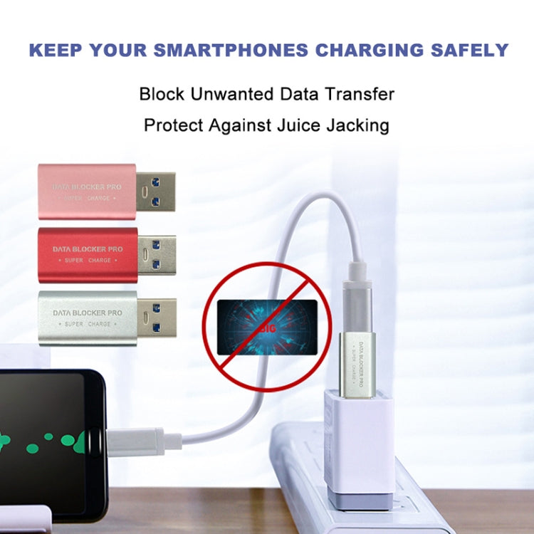 GE07 USB-C / Type-C Data Blocker Fast Charging Connector(Grey)