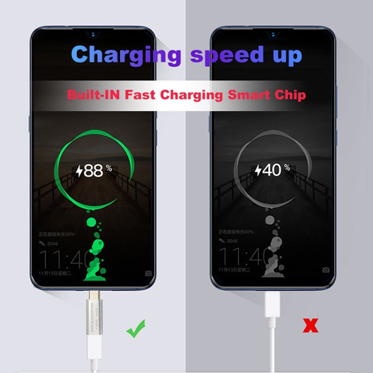 GE07 USB-C / Type-C Data Blocker Fast Charging Connector(Grey)