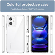 For Xiaomi Redmi Note 12 China Colorful Series Acrylic + TPU Phone Case(Transparent)