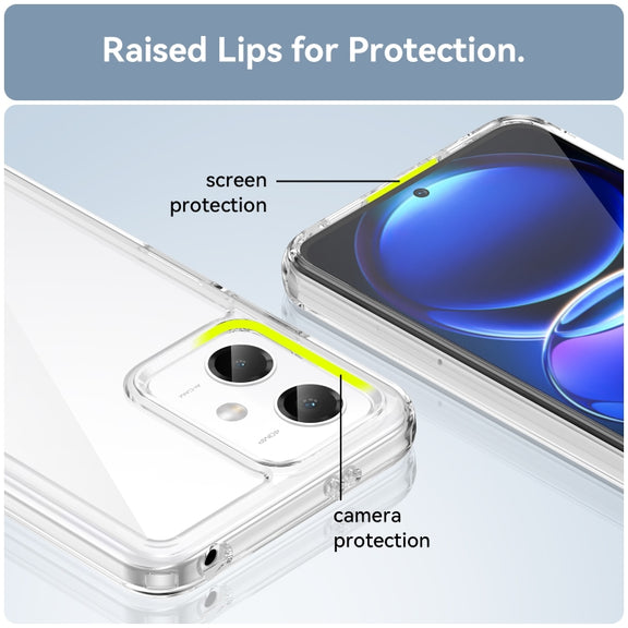 For Xiaomi Redmi Note 12 China Colorful Series Acrylic + TPU Phone Case(Transparent)