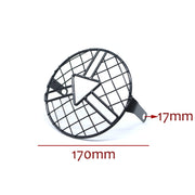 Motorcycle Headlight Arrowhead Grill Guard Retro Round Lamp Grill Cover