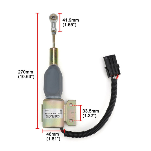 For Cummins / Hyundai 24V Eengine Shutdown Solenoid Valve SA-4756-24 3932530