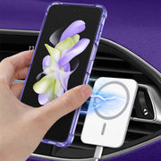 For Samsung Galaxy Z Flip3 5G GKK MagSafe Airbag Shockproof Phone Case with Ring Holder(Transparent)
