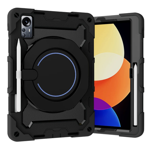 For Xiaomi Pad 5 Pro 12.4 Armor Contrast Color Silicone + PC Tablet Case(Black)