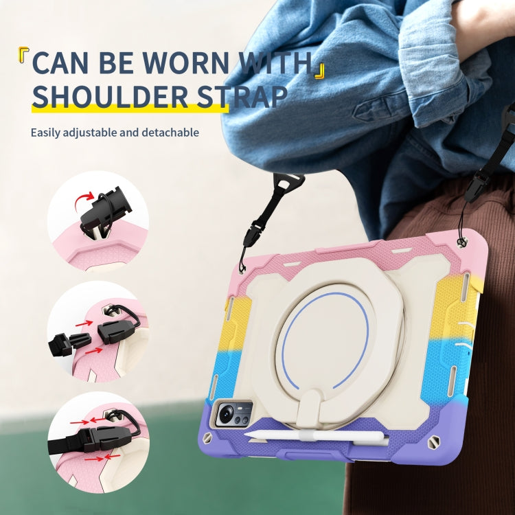 For Xiaomi Pad 5 Pro 12.4 Armor Contrast Color Silicone + PC Tablet Case(Colorful Green)