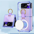 For Samsung Galaxy Z Flip4 GKK MagSafe Airbag Shockproof Phone Case with Ring Holder(Purple) - Galaxy Z Flip4 5G Cases by GKK | Online Shopping South Africa | PMC TechLife