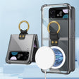 For Samsung Galaxy Z Flip4 GKK MagSafe Airbag Shockproof Phone Case with Ring Holder(Black) - Galaxy Z Flip4 5G Cases by GKK | Online Shopping South Africa | PMC TechLife