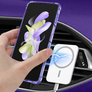 For Samsung Galaxy Z Flip4 GKK MagSafe Airbag Shockproof Phone Case with Ring Holder(Purple)