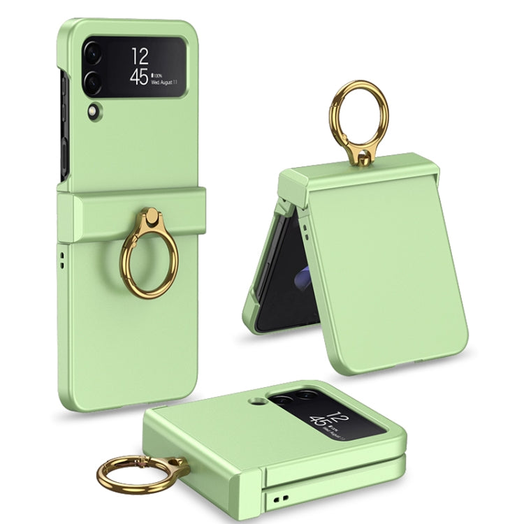For Samsung Galaxy Z Flip4 GKK Ultrathin Hinge Full Coverage Phone Case with Ring Holder(Green)