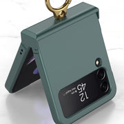 For Samsung Galaxy Z Flip4 GKK Ultrathin Hinge Full Coverage Phone Case with Ring Holder(Blue)