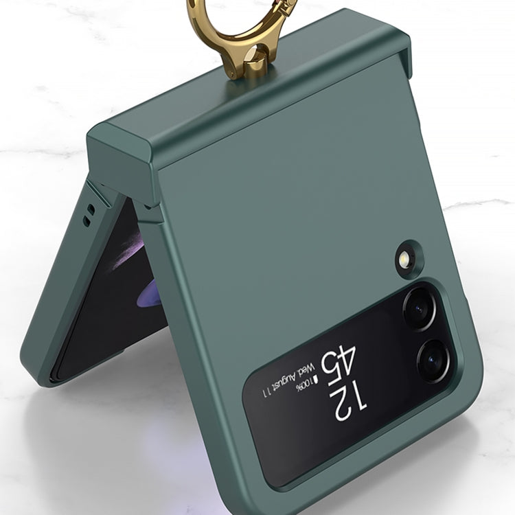 For Samsung Galaxy Z Flip4 GKK Ultrathin Hinge Full Coverage Phone Case with Ring Holder(Black)