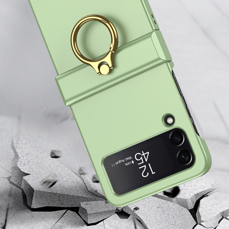 For Samsung Galaxy Z Flip4 GKK Ultrathin Hinge Full Coverage Phone Case with Ring Holder(Wine Red)