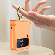 For Samsung Galaxy Z Flip4 GKK Ultrathin Hinge Full Coverage Phone Case with Ring Holder(Blue)