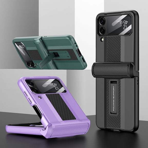 For Samsung Galaxy Z Flip4 GKK Magnetic Fold Shockproof Protective Phone Case(Black)
