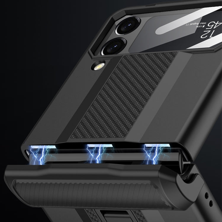 For Samsung Galaxy Z Flip4 GKK Magnetic Fold Shockproof Protective Phone Case(Black)