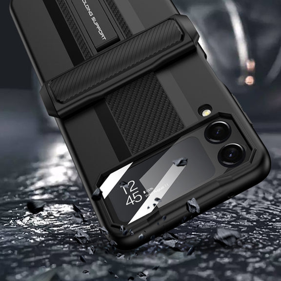 For Samsung Galaxy Z Flip4 GKK Magnetic Fold Shockproof Protective Phone Case(Black)