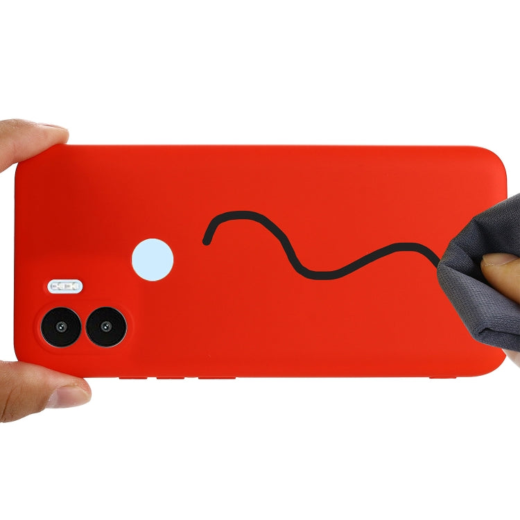 For Xiaomi Redmi A1+ / A2+ / Poco C50 Solid Color Liquid Silicone Shockproof Full Coverage Phone Case(Red)