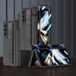 For Samsung Galaxy Z Fold4 GKK Magnetic Fold Hinge Shockproof Phone Case with Wrist Strap(Carbon Fibre) - free shipping - PMC TechLife - Order now!